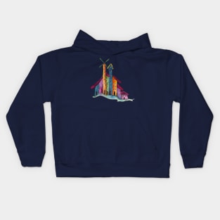 WINDMILL HOUSE || WATERCOLOR Kids Hoodie